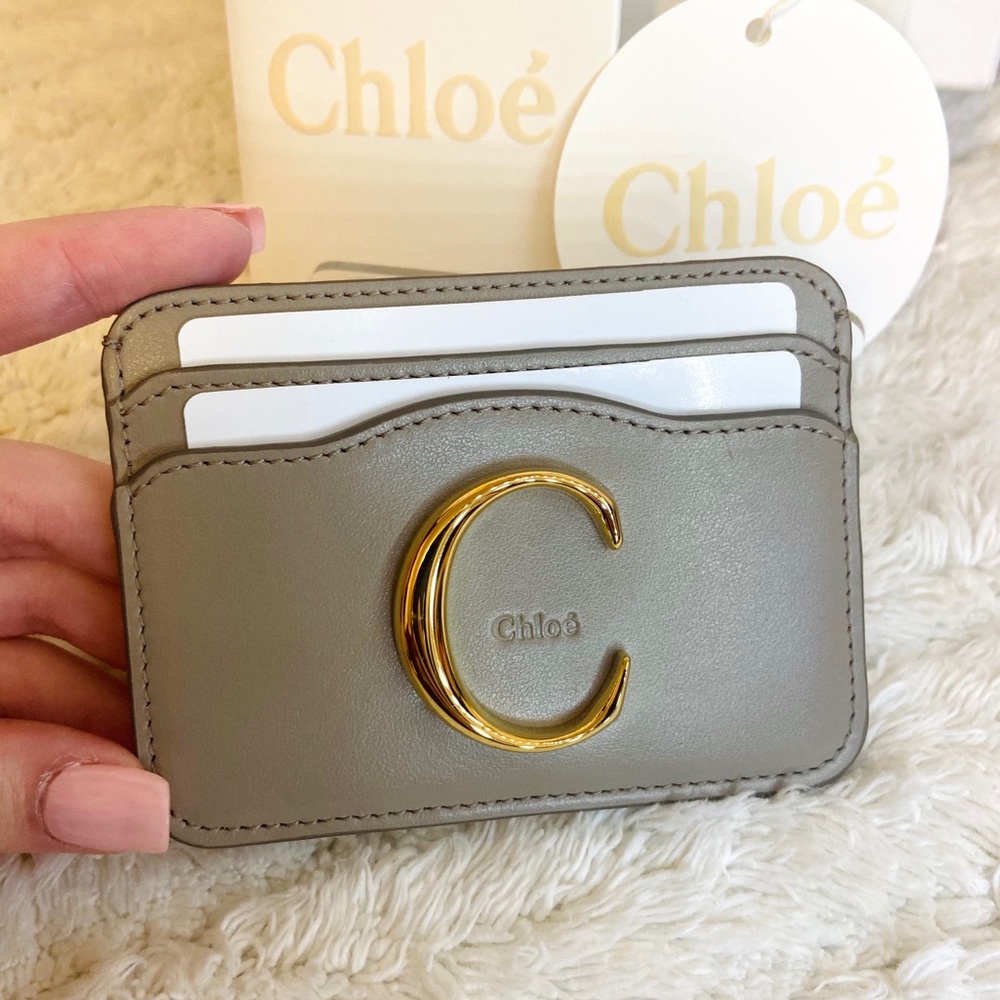 Chloé C leather card holder